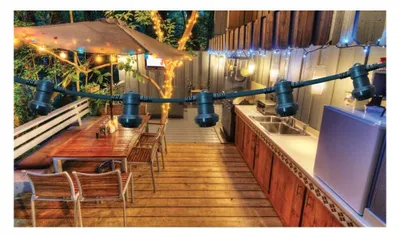 Produktbild von VELAMP Outdoor-Lichterkette PS200B mit 20 Steckdosen, 20m
