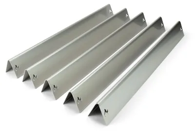 Produktbild von Edelstahl Aromaschienen für Weber - Brennerabdeckung für Spirit 300 und Genesis Silver (Regler seitlich)