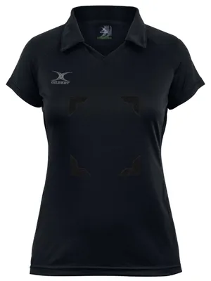 Productafbeelding van Gilbert Netball dames shirt, zwart, met klittenbandsluiting, sportmodel