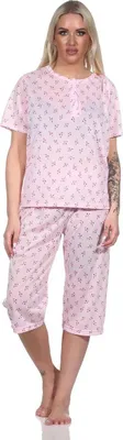 Obrázok produktu pre Dámske pyžamo Capri s krátkymi rukávmi; ružová/L/40