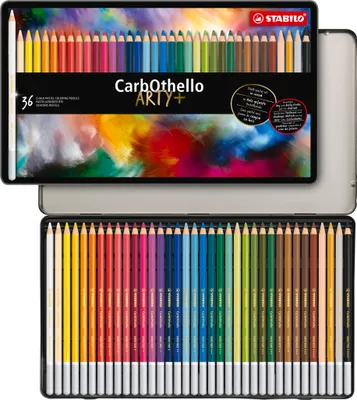 Produktbild von Pastellkreidestift - STABILO CarbOthello - 36er Metalletui - mit 36 verschiedenen Farben