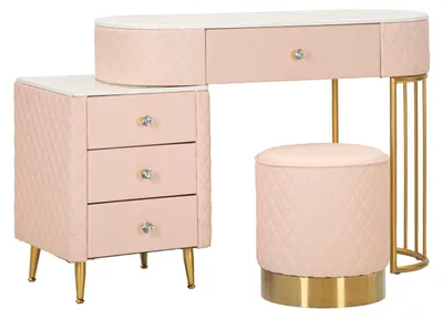 Image de FURNLUX Table console Sharon Rosa 120cm / Couleur principale : Rose / Dimensions : 120 x 75 x 40 cm