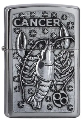 Produktbild von Zippo Sturmfeuerzeug - Zodiac - Cancer, Brushed Chrome, Emblem - Nachfüllbar - W