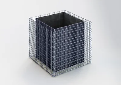 Produktbild von Hochbeet eckig 100 cm x 90 cm x 100 cm (L x H x T), Maschenweite 5 x 5 cm, Wandstärke 10 cm