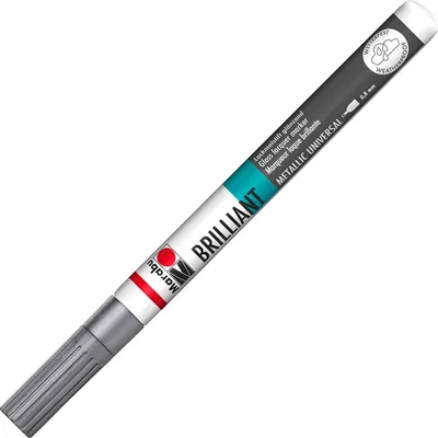 Produktbild von Marabu Lackmarker "Brilliant Painter" Strichstärke: 0,8 mm silber