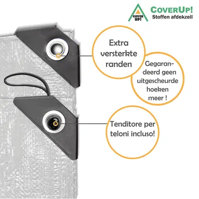 Immagine prodotto di Telo protettivo in tessuto, resistente allo strappo e impermeabile, dimensioni 4 x 4 metri, per uso esterno