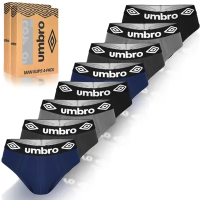 Zdjęcie produktu dla UMBRO slipy męskie 8-pak M majtki męskie bawełna dopasowanie oddychające, M