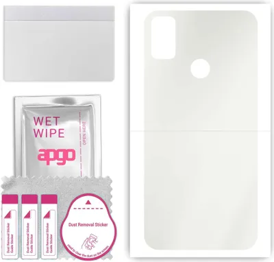 Produktbild von apgo Rückseite Schutzfolie, Matt, kompatibel mit TCL 303, Hinten Hydrogel-Displayschutzfolie mit Positionierhilfe, kratzfest, einfache Montage