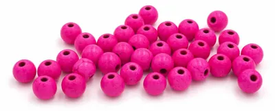 Produktbild von Vintageparts Perlen synthetischer Türkis fuchsia 6 mm, 40 Stück