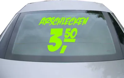 Produktbild von Indigos UG - Aufkleber Heckscheibe & Motorklappe DE6469 - neongrün - 600x428 mm - Arschlecken - Auto Scheiben Fenster Heckklappe Tuning Racing JDM - Die cut