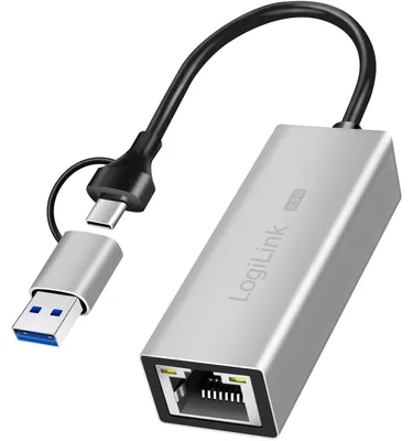 Obrázek produktu pro LogiLink UA0422 Síťový adaptér LogiLink USB na RJ45 Ethernet, šedý