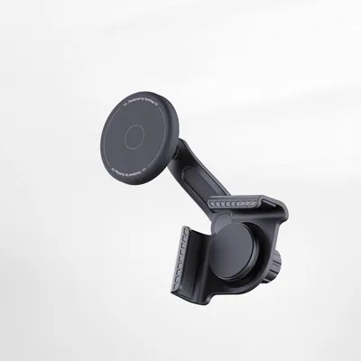 Immagine prodotto di INF Supporto magnetico per telefono compatibile con Tesla — Supporto posteriore in silicone, Rotazione 360°, Angolazione regolabile Nero
