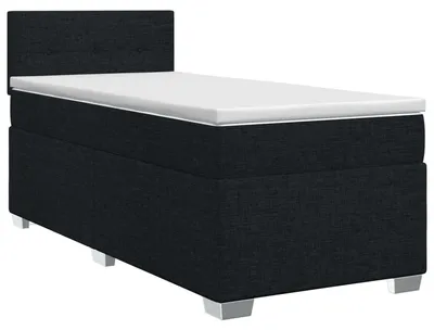 Productafbeelding van vidaXL Boxspringbed met matras, zwart, 100 x 200 cm, gestoffeerd