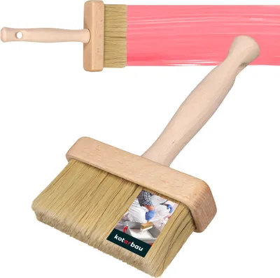 Immagine prodotto di KOTARBAU® Pennello per pittori Manico in legno 110 mm 1 pz. Pennello piatto Macchia Smalto Colori Pennello per pittori Vernice Vernice Acrilica Setole resistenti allo strappo Lavabile