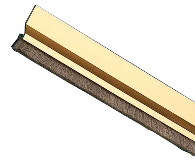 Zugluftstopper selbstklebend, Bürste, 82 cm, Gold, Aluminium