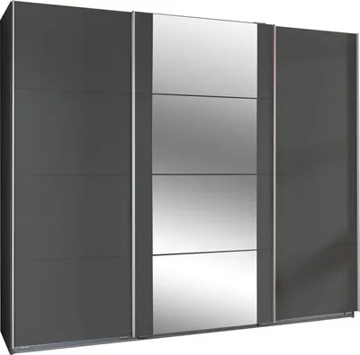 Image de Armoire à portes coulissantes Bern, finition au choix, graphite, 270 x 64 x 210 cm