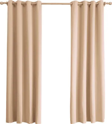 Produktbild von Topchances Vorhang 2er Set Blickdicht Verdunklungsgardinen Wohnzimmer Schlafzimmer Ösen Vorhänge Thermovorhang, 275*132cm, Hellgelb