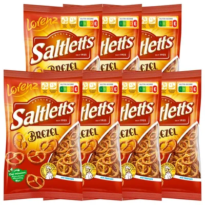 Image de Lorenz Saltletts Bretzel avec sel marin et moins de graisse 200g Pack de 7