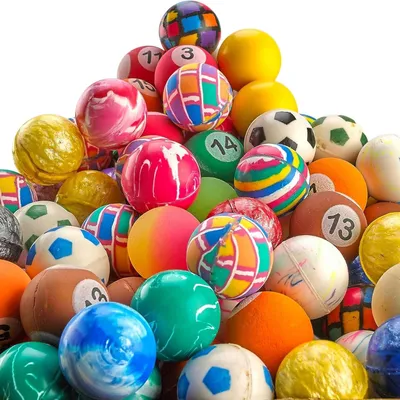 Produktbild von Springbälle im Großpack – 250er-Pack (27 mm) Hi Bounce Sortiment, Bunte und kleine Gummibälle, Partygeschenke für Kinder, Preise für Schatzkisten