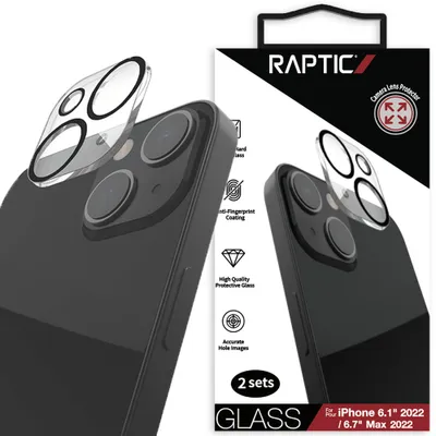 Produktbild von Raptic X-Doria Camera Protector Glass 2x Panzerglas iPhone 14 für Kameraobjektiv