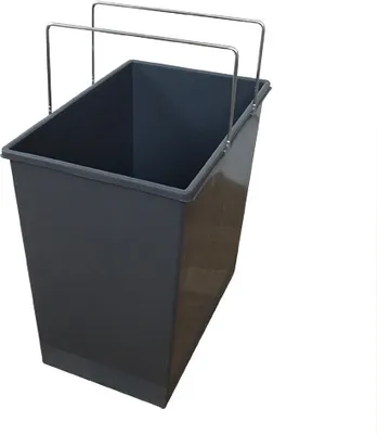 Produktbild von Ersatzeimer 24 L mit zwei Metallbügeln grau für TANDEM 2-fach Abfallsorter / Hailo TA Swing 30.2/31 / Eimer / Mülleimer / Abfalleimer / Einsatz