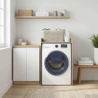 Image de vidaXL Meuble pour lave-linge Sonoma 67,5 x 62 x 97 cm Matériau dérivé du bois