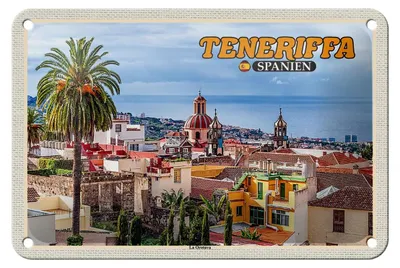 Produktbild von Blechschild Reise 18x12cm Teneriffa Spanien La Orotava Meer Urlaub