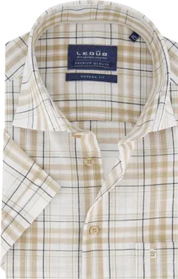 Produktbild von Ledub Modern Fit Hemd beige Muster