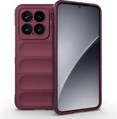 Produktbild von Mobigear Bumpy  Xiaomi 15 Hülle Flexibles TPU Backcover - Weinrot