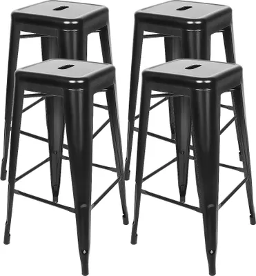 Produktbild von WYCTIN 4x Barhocker Bistrostuhl metall Küchenhocker stapelbar Barstuhl Industry Design
