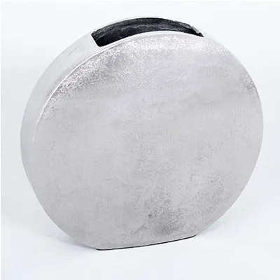 Produktbild von Casa Padrino Designer Aluminium Blumenvase 38 x 8 x H 40 cm - Vintage Look