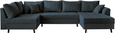 Produktbild von Best Mobilier Rune, Ecksofa, Blau, 7 Sitz(e), Rune, Samt, Holz