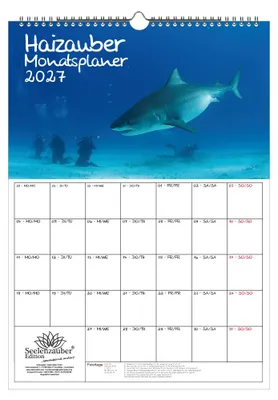 Produktbild von Haizauber Planer DIN A3 Kalender für 2027 Hai - Seelenzauber