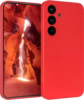 Produktbild von EAZY CASE - TPU Hülle für Samsung Galaxy S25, TPU Case stoßfeste Handyhülle, weiches Cover mit Kameraschutz, Silikonhülle in Rot