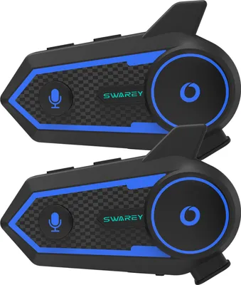 Produktbild von 2-Pack S6 Plus Motorrad Intercom Motorrad Gegensprechanlage 2 Fahrer 1000m Motorradhelm Bluetooth 5.2 Headset Interphone Motorrad-Kopfhörer