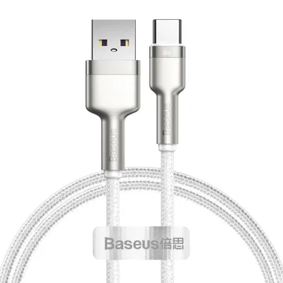 Obrázok produktu pre Nabíjací kábel Baseus Cafule USB na USB-C, 66 W - biely, 1 m