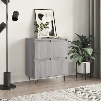 Immagine prodotto di vidaXL Credenza Grigio Sonoma 60x35x70 cm Materiale a base di legno