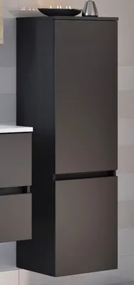 Produktbild von Midischrank Badschrank Seitenschrank Beistellschrank Schrank Badmöbel "Baabe I" Graphit/Grau-Matt