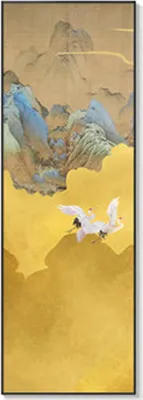 Produktbild von TPFLiving Kunstdruck LW-311 (OHNE RAHMEN) Poster - Leinwand - Wandbild - Hochauflösender Giclée-Druck, langlebig und hochwertig - Abstrakte Berge -  - Größe: 45x180cm