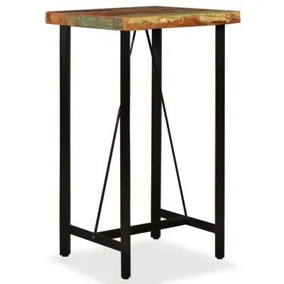 Immagine prodotto di Set da Bar 3 pz Legno Massello di Recupero Vera Pelle e Tessuto