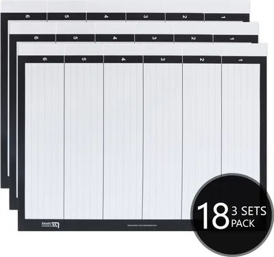 Produktbild von JiaWei Register Trennblatt DIN A4 3er set Liniert 1-6 nummeriert Kraftpapier recycelbar divider