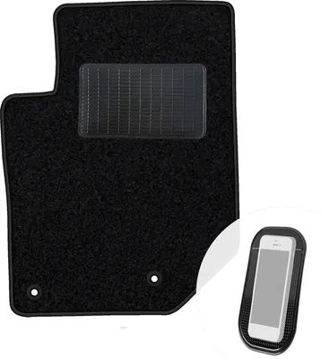 Produktbild von moto-MOLTICO Fahrer Fußmatte Auto Velours Fahrerseite Autoteppiche Schwarz Fahrermatte 1-teilig passend für Opel Corsa-e Mokka-e Peugeot e-208 e-2008 Citroen e-C4