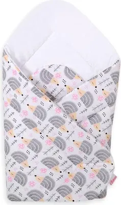 Produktbild von Babynest, Babynest, optimale Sicherheit – Bortable Baumwolle, hypoallergen, Igelmotiv Grau