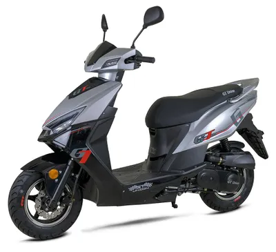 Zdjęcie produktu dla Sonic - skuter 50ccm, norma Euro 5, kolor srebrno-czarny - prędkość maksymalna 25 km/h (mofa)