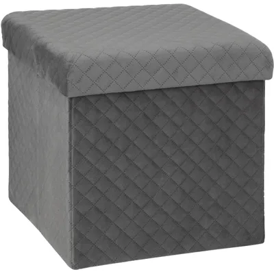 Produktbild von 5FIVE SIMPLY SMART WELVET Klapp-Pouffe grau 31x30x31 cm