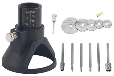 Produktbild von 14-teiliges Set aus HSS-Fräsern, Sägeblättern und Zubehör für Rotationswerkzeuge, geeignet für Holzbearbeitung und Schnitzarbeiten