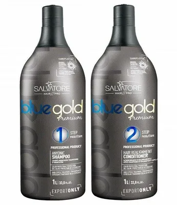 Obrázok produktu pre Salvatore Premium Blue Gold Premium Brush 2x1L Šampón a keratín