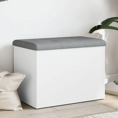 Produktbild von Möbel Sitzbank mit Stauraum Weiß 62x42x45 cm Holzwerkstoff DE7042