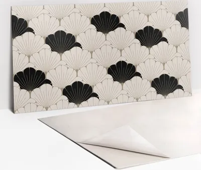 Obrázek produktu pro Ochranný Panel PVC - Samolepicí Vinylové Dlaždice na Stěnu - 100 x 50 - Ilustrace listů