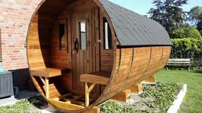 Obrázek produktu pro Dřevěná sauna, sauna v sudu, wellness sud, sudová sauna, sudová sauna